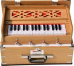 Safri Harmonium- Teak Color- Melamyne Matte Finish- Portable, Traveler, Baja- 2¾ Octave, 4 Stops- 2 Drone, Two Set Reed- Bass/Male, Gig Bag, Tuning 440 hz, For Yoga, Bhajan, Kirtan, Mantra, Vocal, Shruti - Image 6