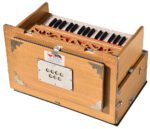 OM Safri Harmonium- Teak Color- Melamyne Matte Finish- Portable, Traveler, Baja- 2¾ Octave, 4 Stops- 2 Drone, Two Set Reed- Bass/Male, Gig Bag, Tuning 440 Hz, For Yoga, Bhajan, Kirtan, Mantra, Vocal, Shruti - Image 11