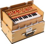 OM Safri Harmonium- Teak Color- Melamyne Matte Finish- Portable, Traveler, Baja- 2¾ Octave, 4 Stops- 2 Drone, Two Set Reed- Bass/Male, Gig Bag, Tuning 440 Hz, For Yoga, Bhajan, Kirtan, Mantra, Vocal, Shruti - Image 6