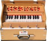 OM Safri Harmonium- Teak Color- Melamyne Matte Finish- Portable, Traveler, Baja- 2¾ Octave, 4 Stops- 2 Drone, Two Set Reed- Bass/Male, Gig Bag, Tuning 440 Hz, For Yoga, Bhajan, Kirtan, Mantra, Vocal, Shruti - Image 10