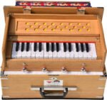 Safri Harmonium- Teak Color- Melamyne Matte Finish- Portable, Traveler, Baja- 2¾ Octave, 4 Stops- 2 Drone, Two Set Reed- Bass/Male, Gig Bag, Tuning 440 Hz, For Yoga, Bhajan, Kirtan, Mantra, Vocal, Shruti - Image 10
